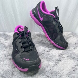 Nike‎ Training Shoes Flex Trainer Black Purple Athletic Sneakers Women's